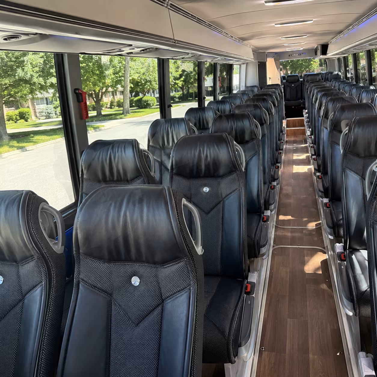 concord 40 passenger charter bus inside