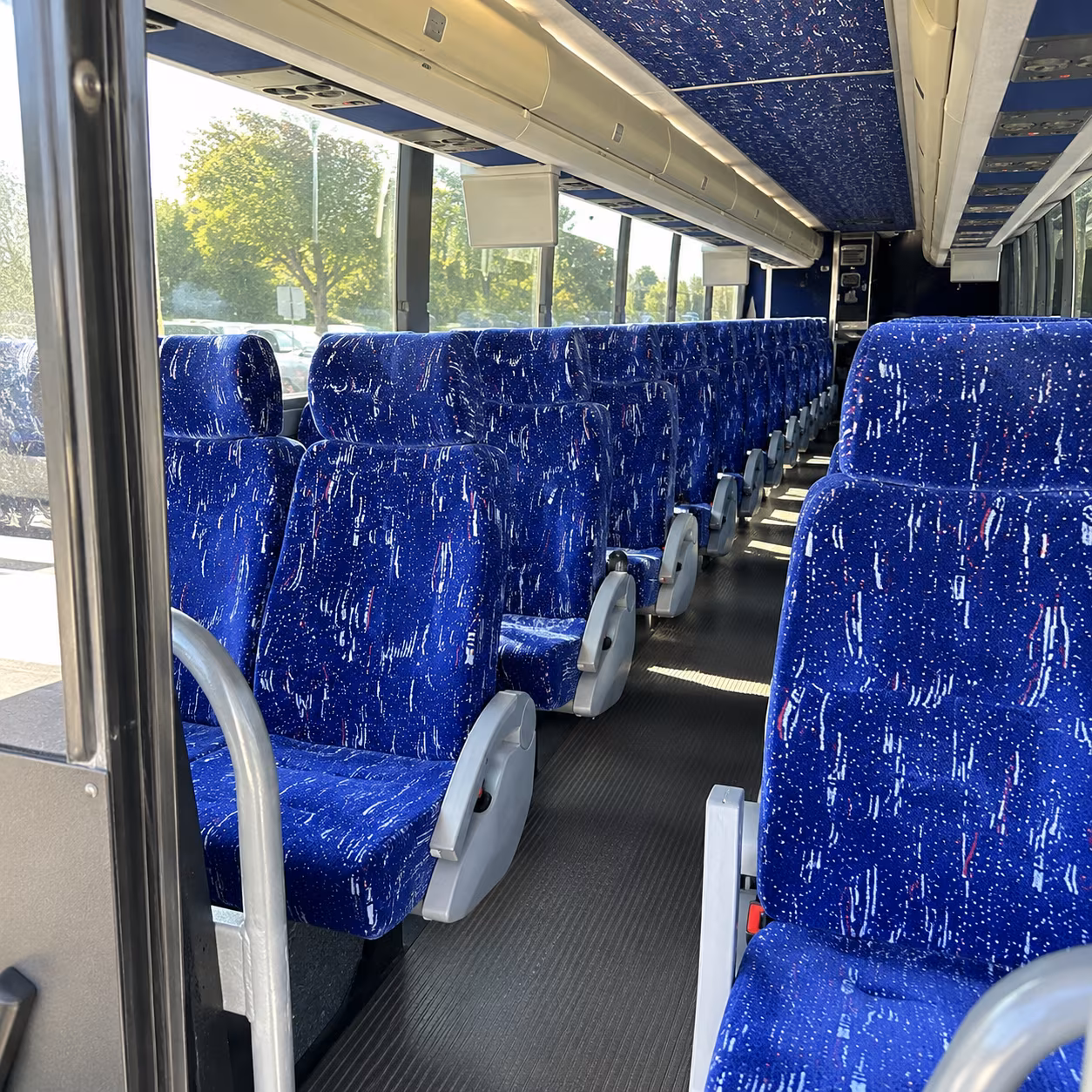 concord 50 passenger charter bus inside