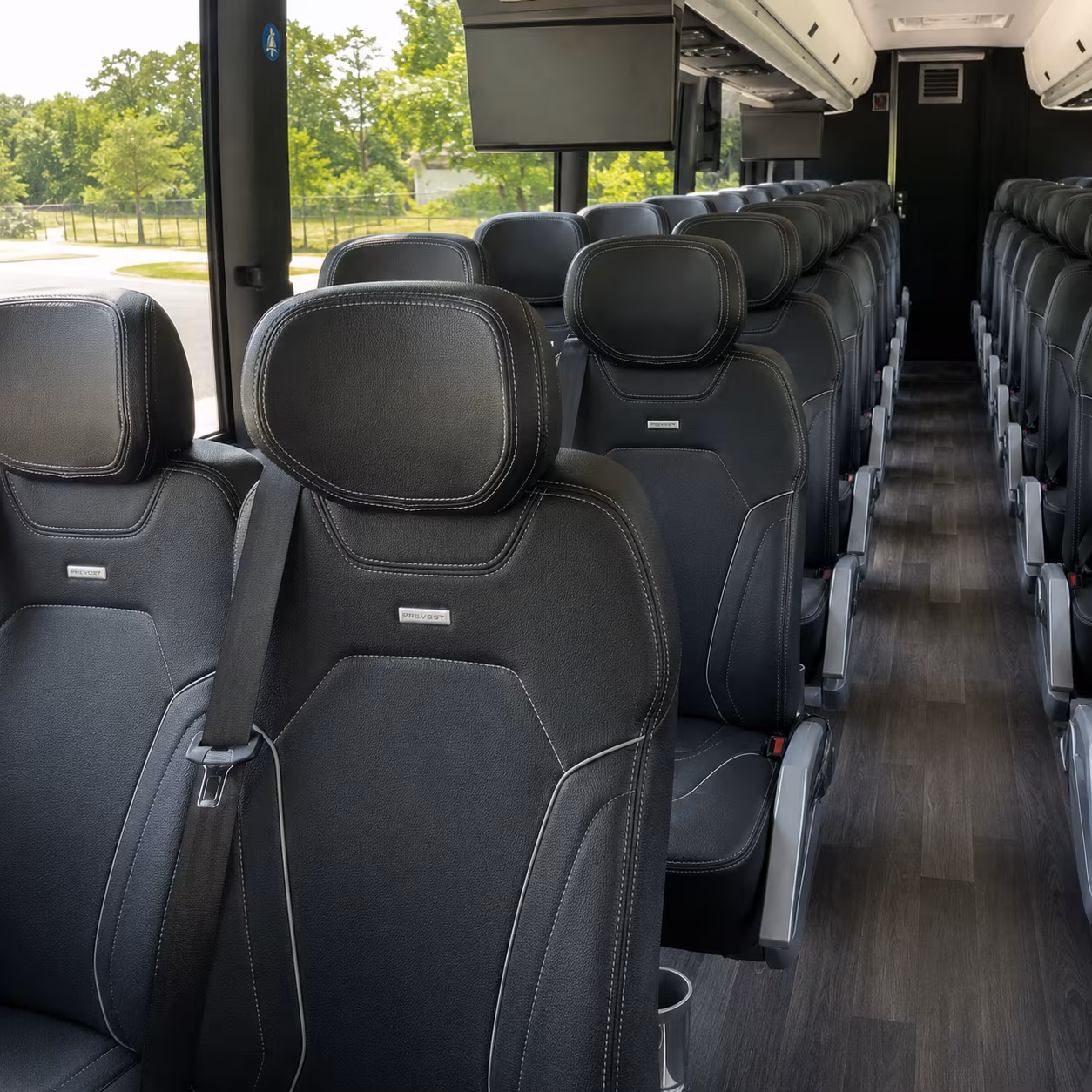 concord charter bus interior