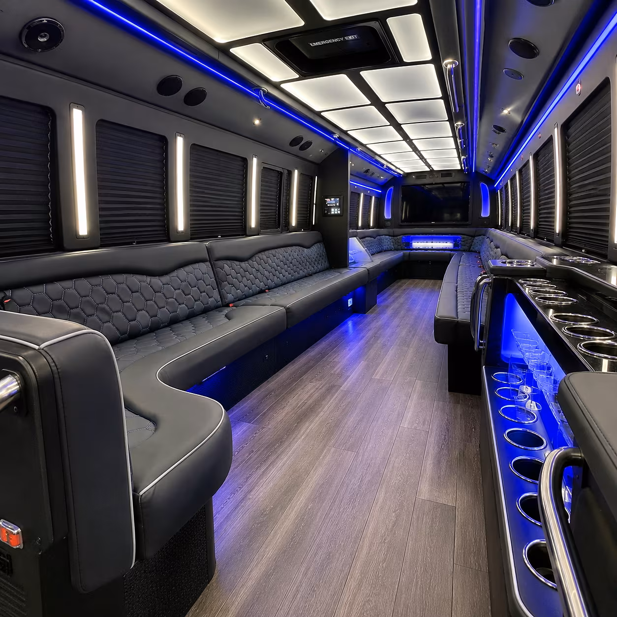 concord party bus inside